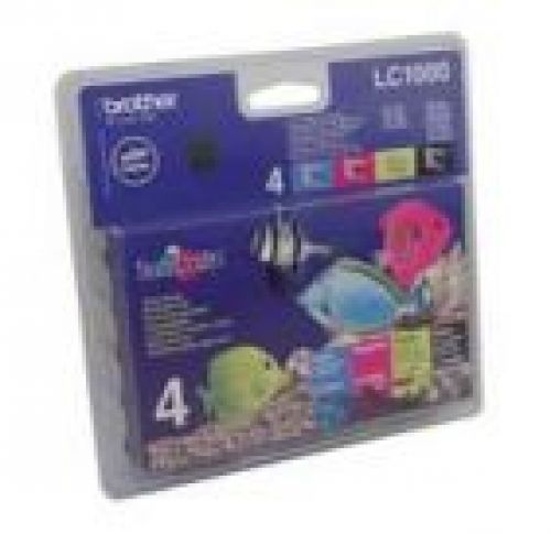 BROTHER Pack cartuchos Preto, Cian, Magenta e Amarelo MFC/DCP-130C/240C/330C/440CN  (500 pag.) , Brother , BROLC1000VALBP , 5014047560453